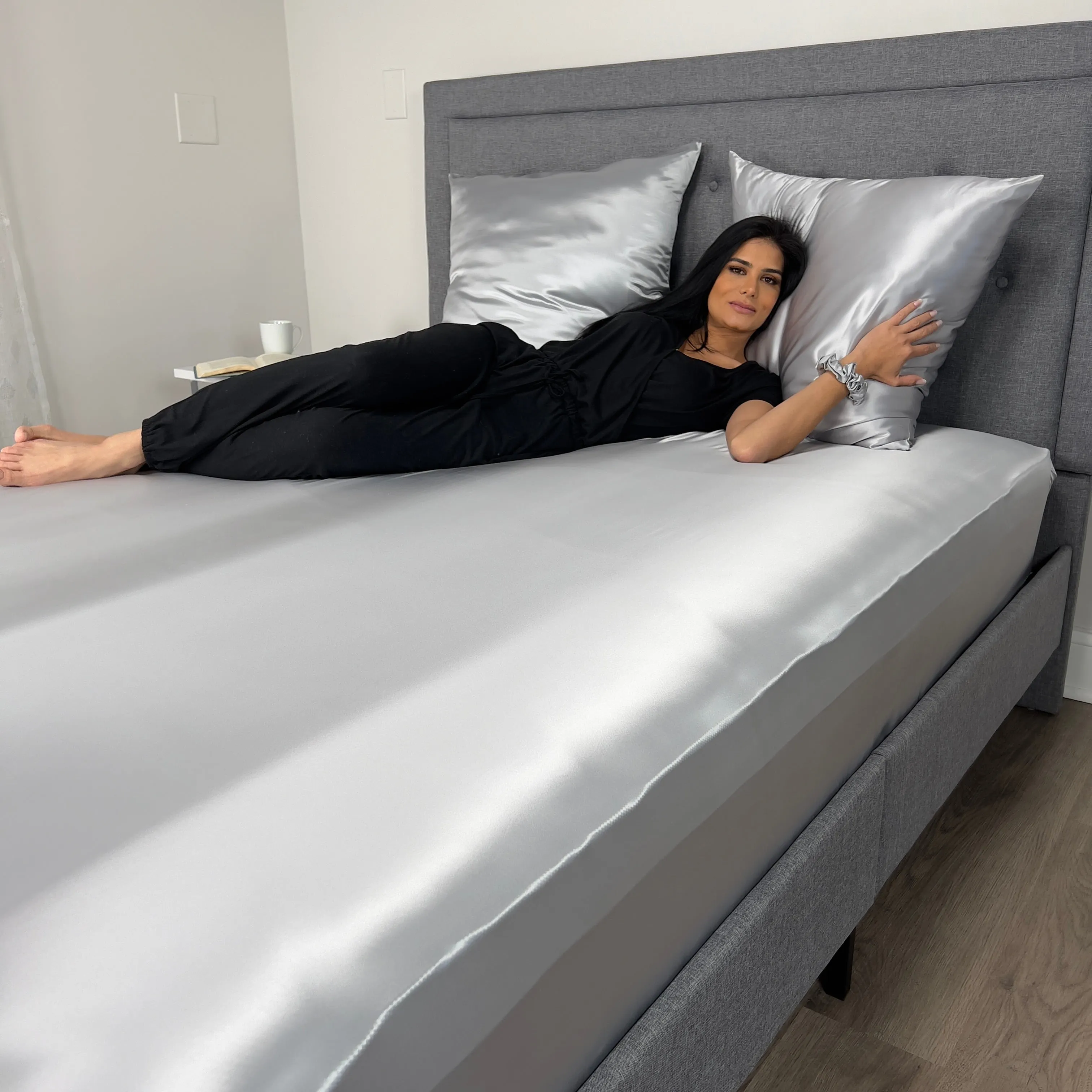 22 Momme Silk Fitted Sheet - Silver