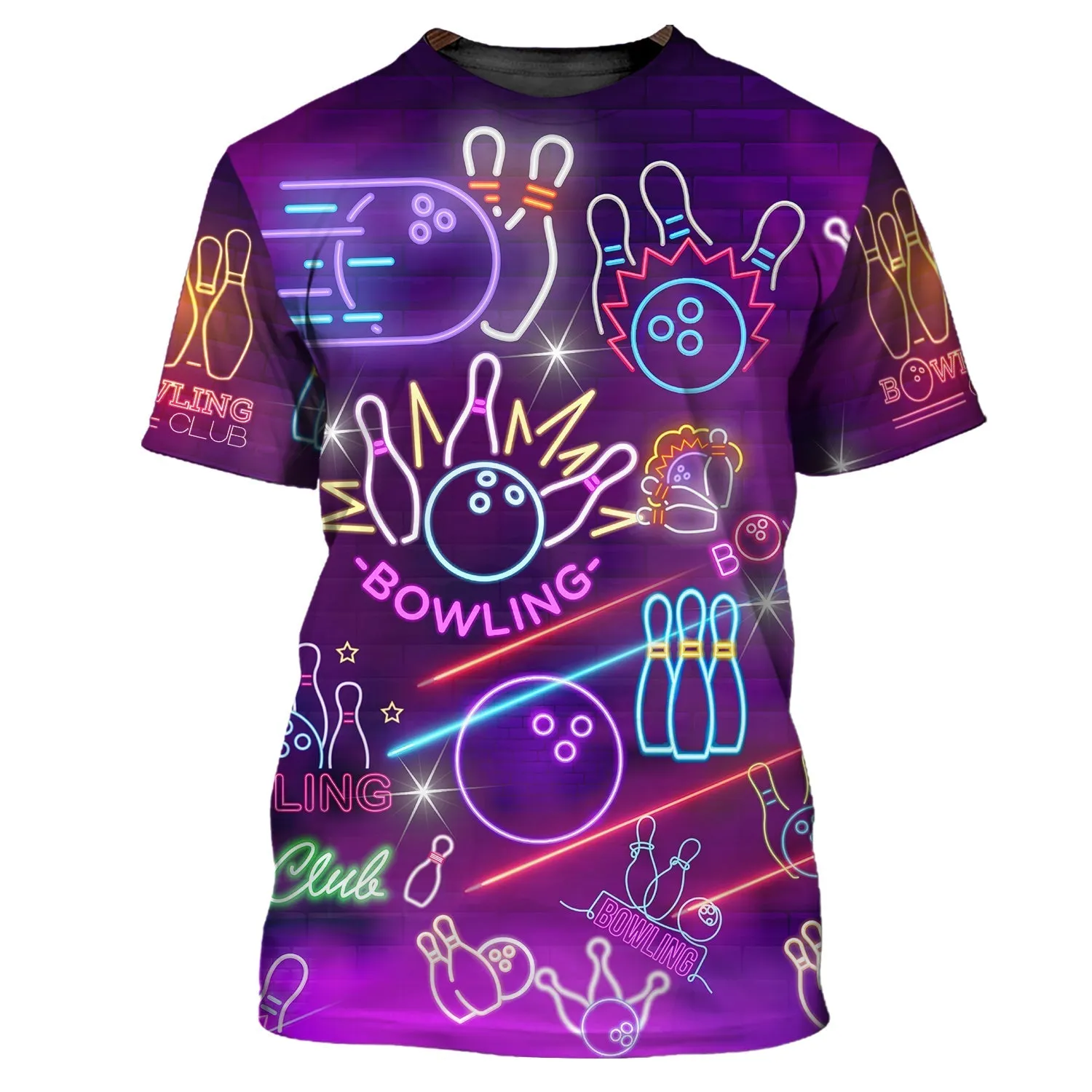 3D Full Printed Colorfull Bowling Shirt, Women'S Bowling Shirts, Men Bowling Shirts