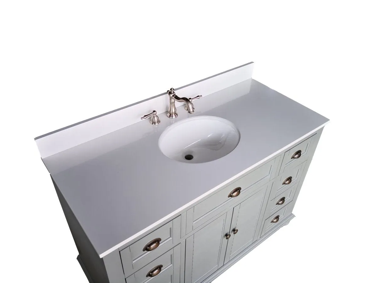 49" Benton Collection Cottage style Glennville Bathroom Sink Vanity GD28329CK (Grey)