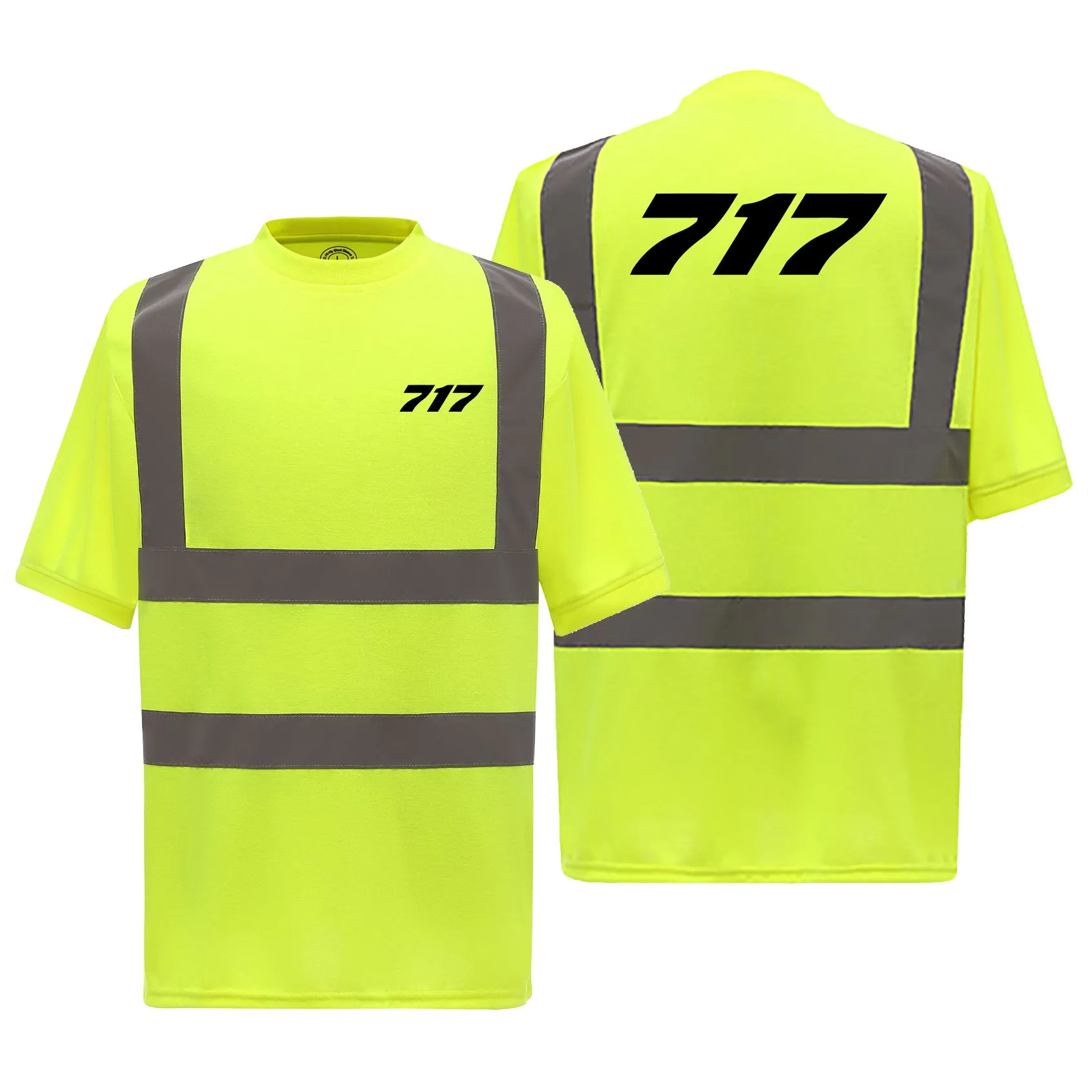 717 Flat Text Designed Reflective T-Shirts