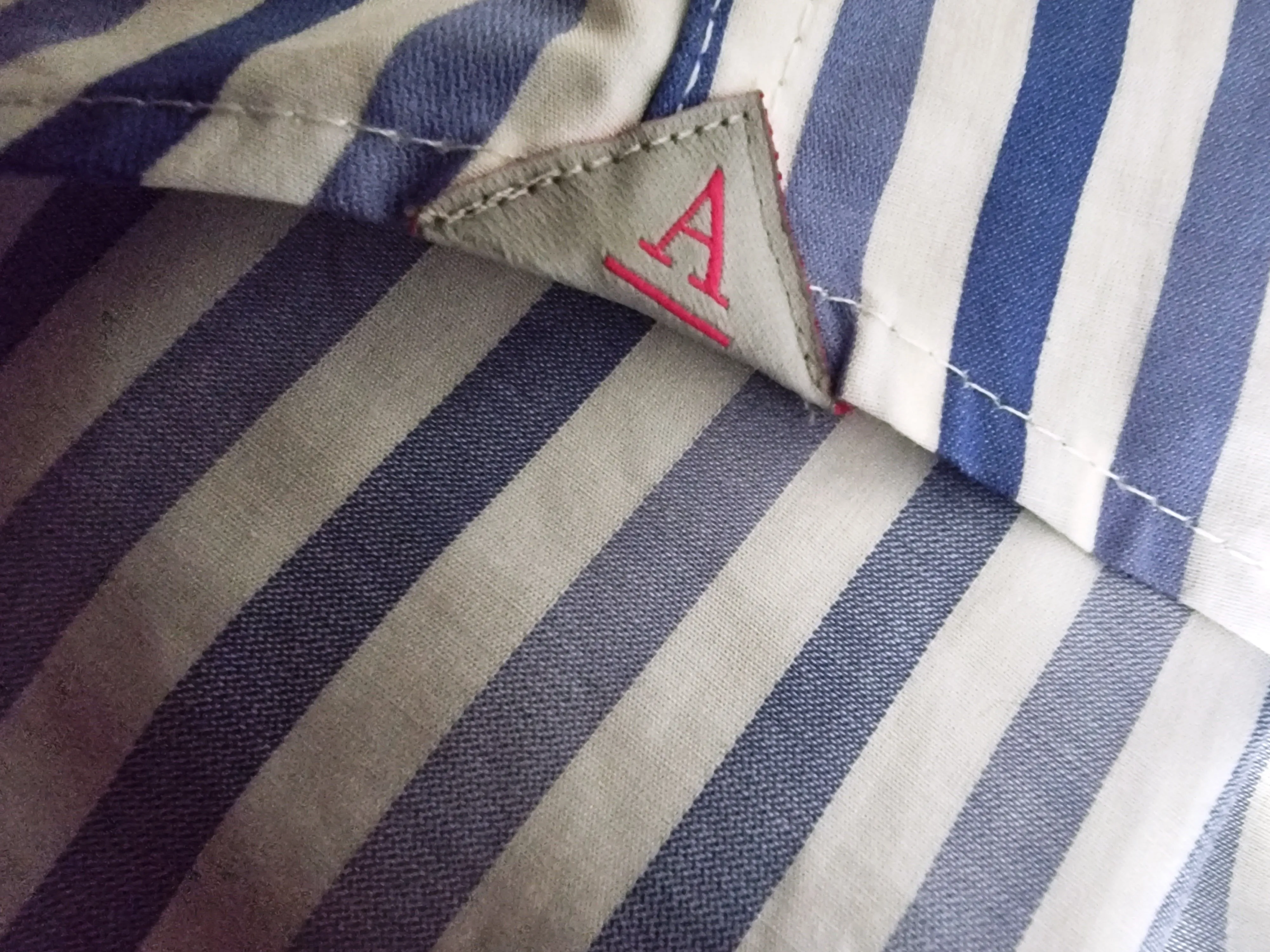 Alexandre Saville Row Men’s Blue & White Striped Shirt Size L