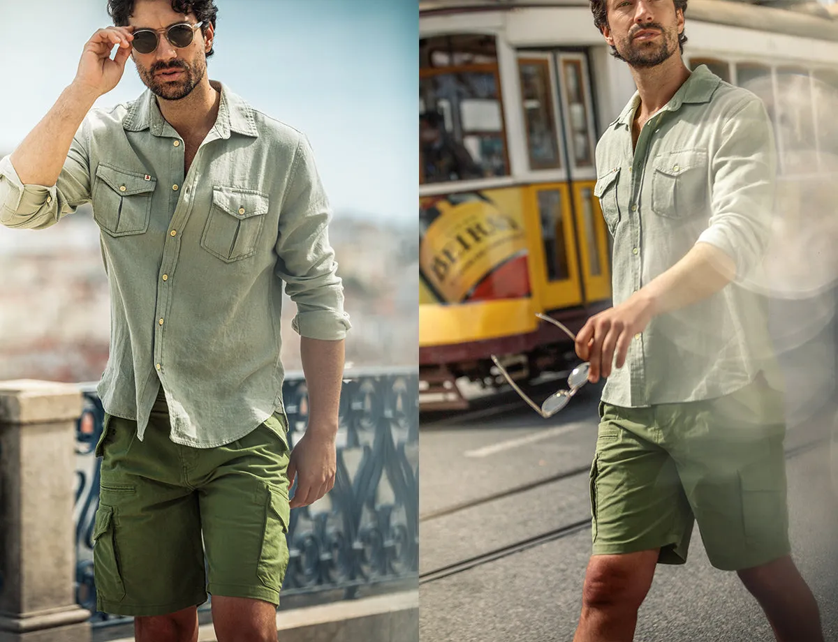 &SONS Coast Long Sleeve Shirt Seagrass