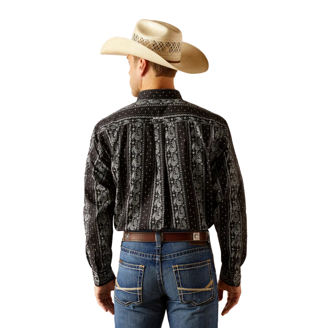 Ariat Men's Jared Paisley Classic Button Down Black Shirt
