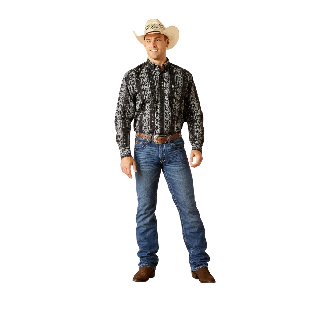 Ariat Men's Jared Paisley Classic Button Down Black Shirt