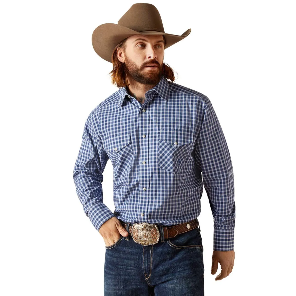 Ariat Men's Pro Pawntee Snap Long Sleeve Button Up Shirt