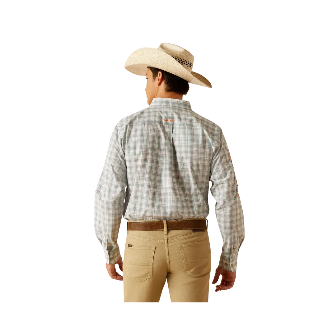 Ariat Men's Pro Series Team Luca Fitted Grey Shirt
