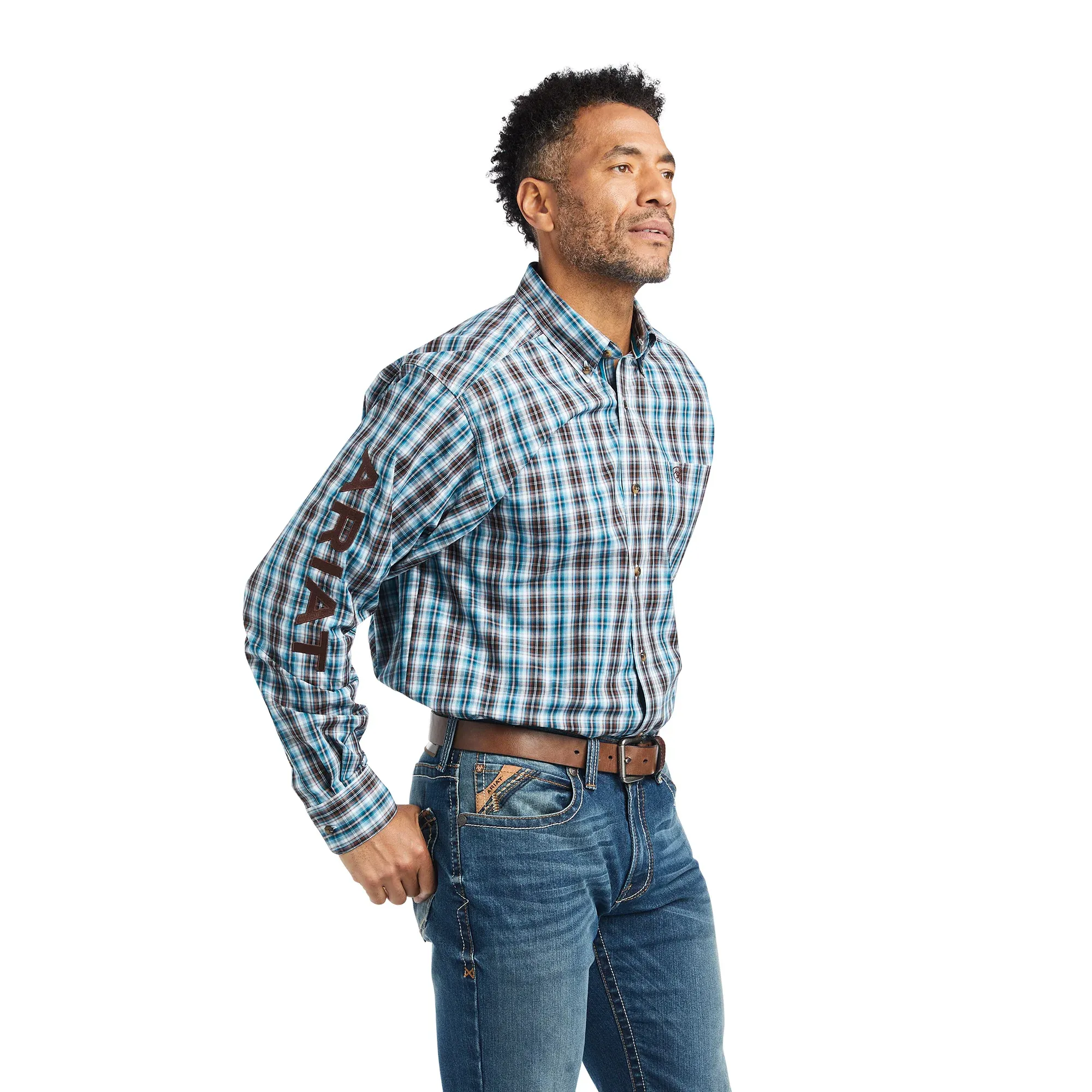 Ariat Men's Pro Team Cade Ocean Depth Button Down Shirt