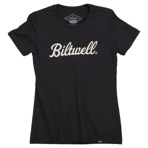 BILTWELL T-SHIRT WOMENS [SCRIPT BLACK]