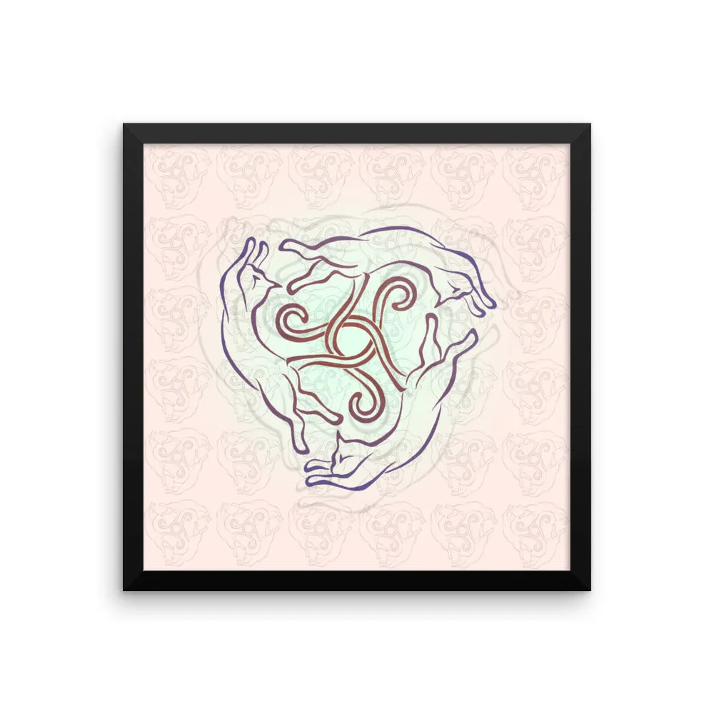 CATS CIRCLE Framed poster
