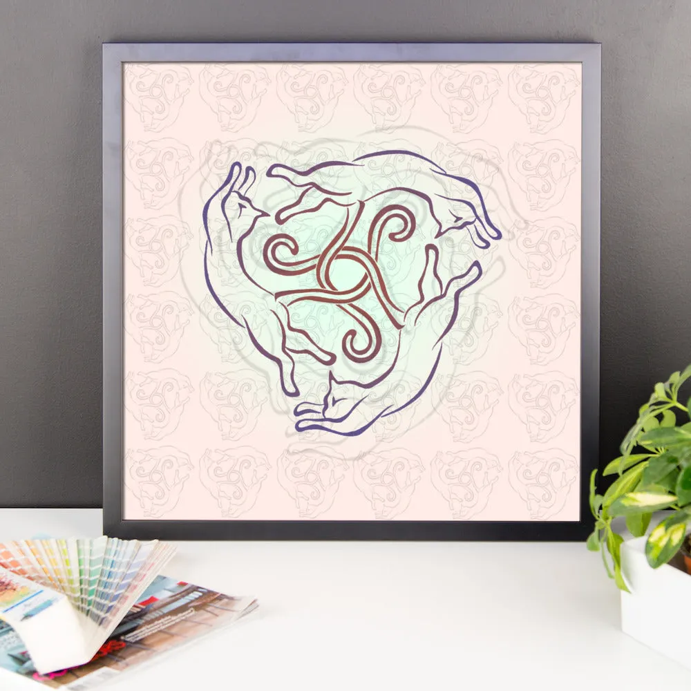 CATS CIRCLE Framed poster