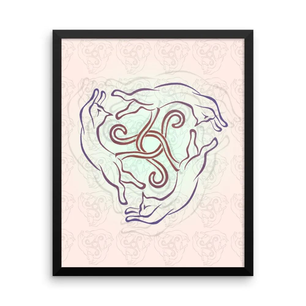 CATS CIRCLE Framed poster