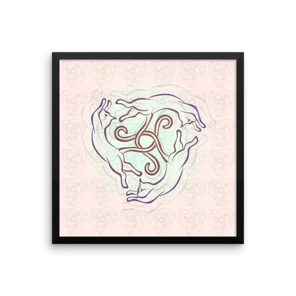 CATS CIRCLE Framed poster