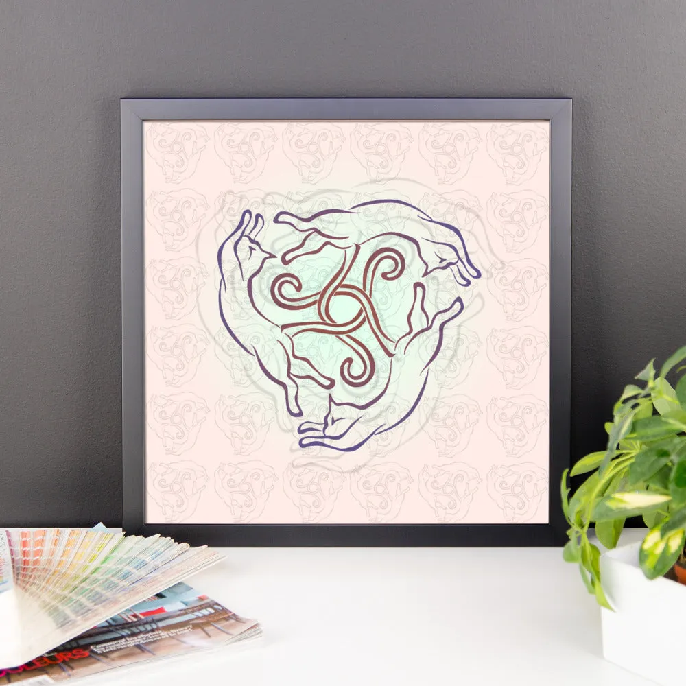 CATS CIRCLE Framed poster