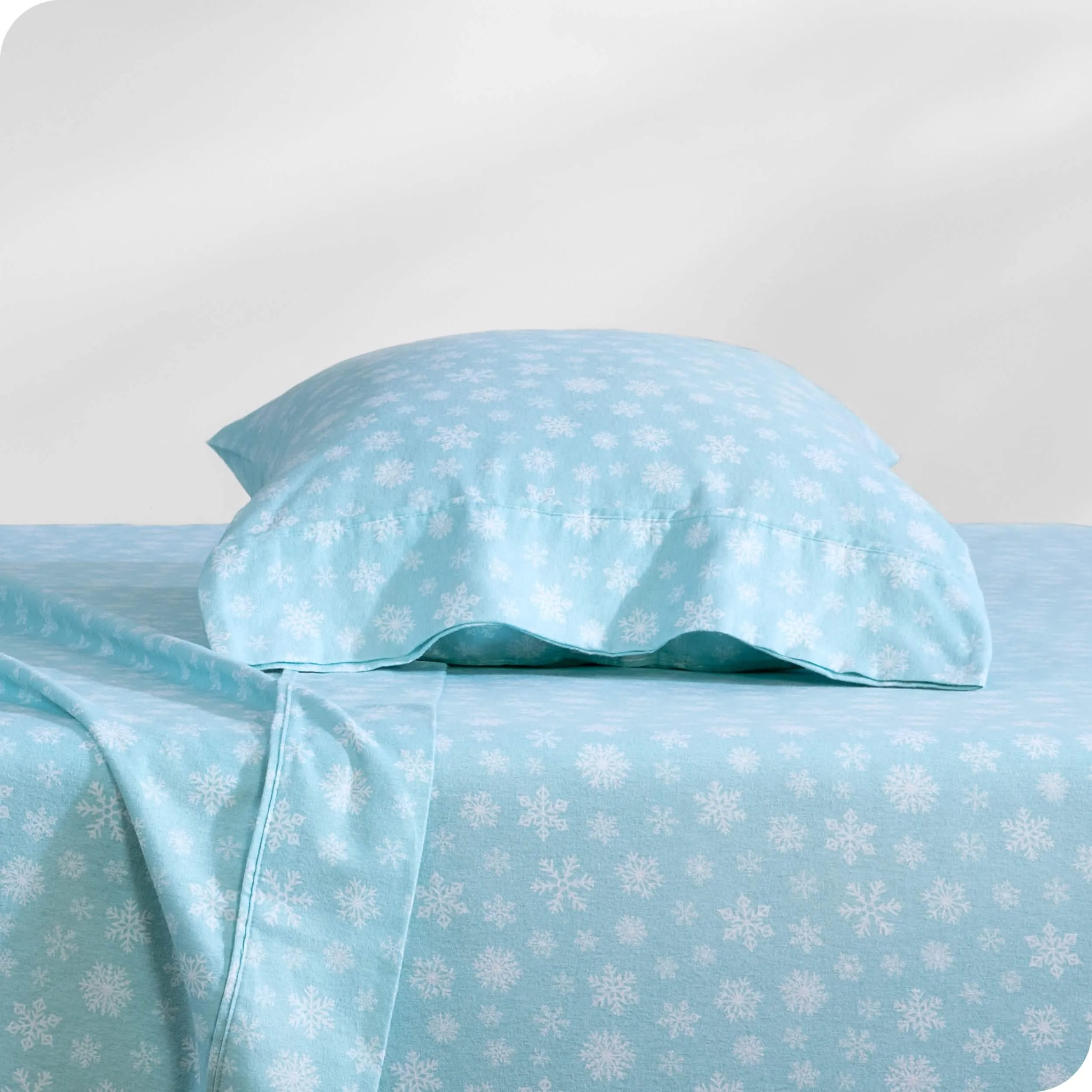 Cotton Flannel Sheet Set - Snowdrift