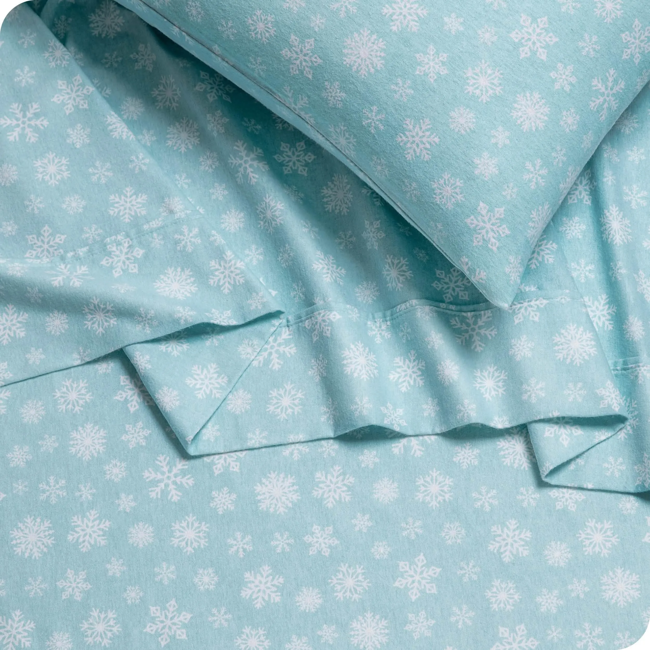 Cotton Flannel Sheet Set - Snowdrift