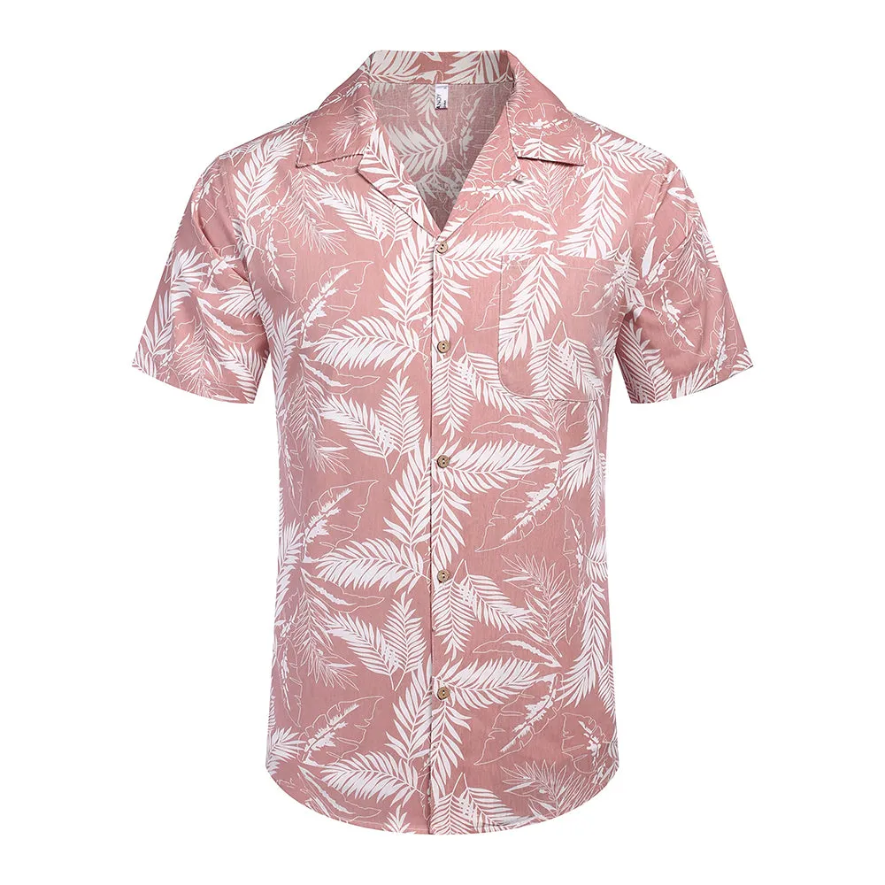 Cotton Linen Tropica Hawaiian Floral Shirts
