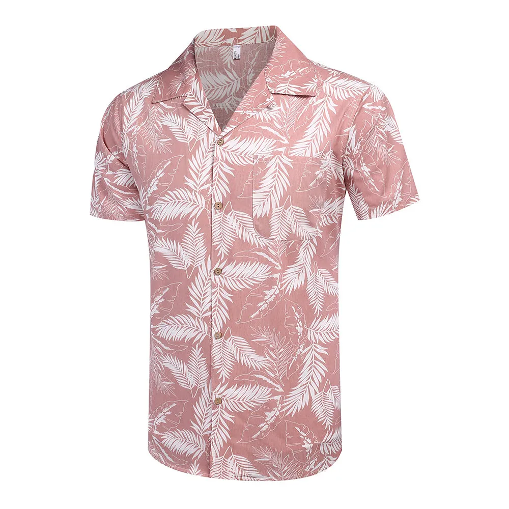 Cotton Linen Tropica Hawaiian Floral Shirts