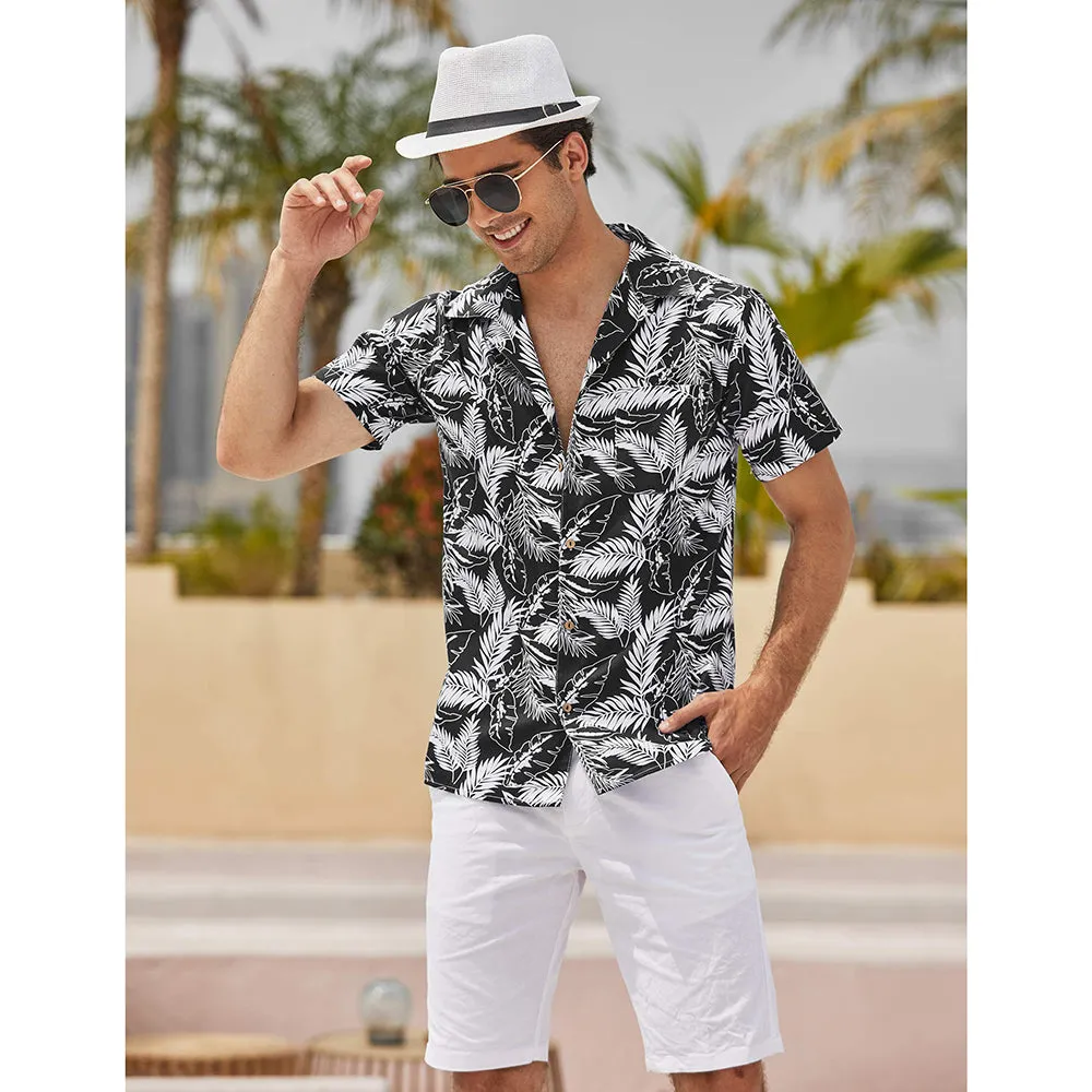 Cotton Linen Tropica Hawaiian Floral Shirts