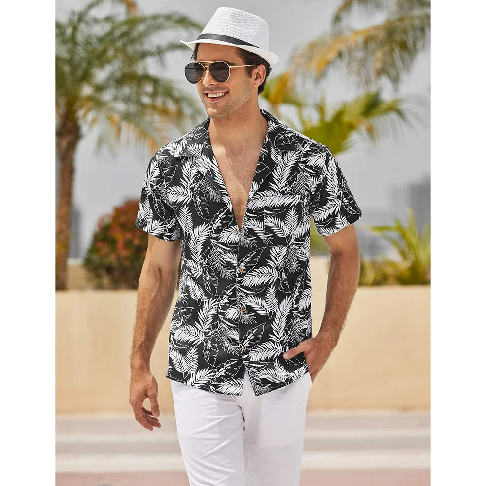 Cotton Linen Tropica Hawaiian Floral Shirts