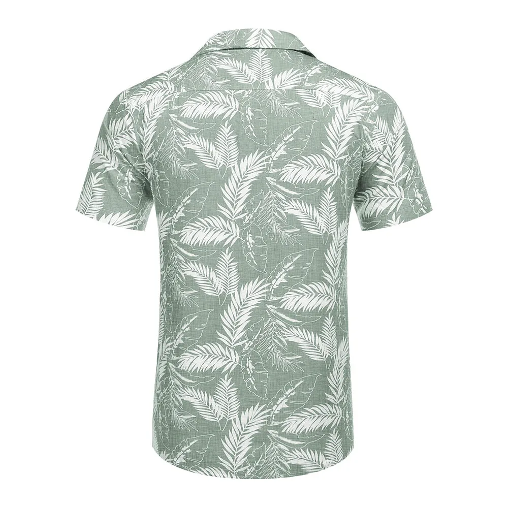Cotton Linen Tropica Hawaiian Floral Shirts