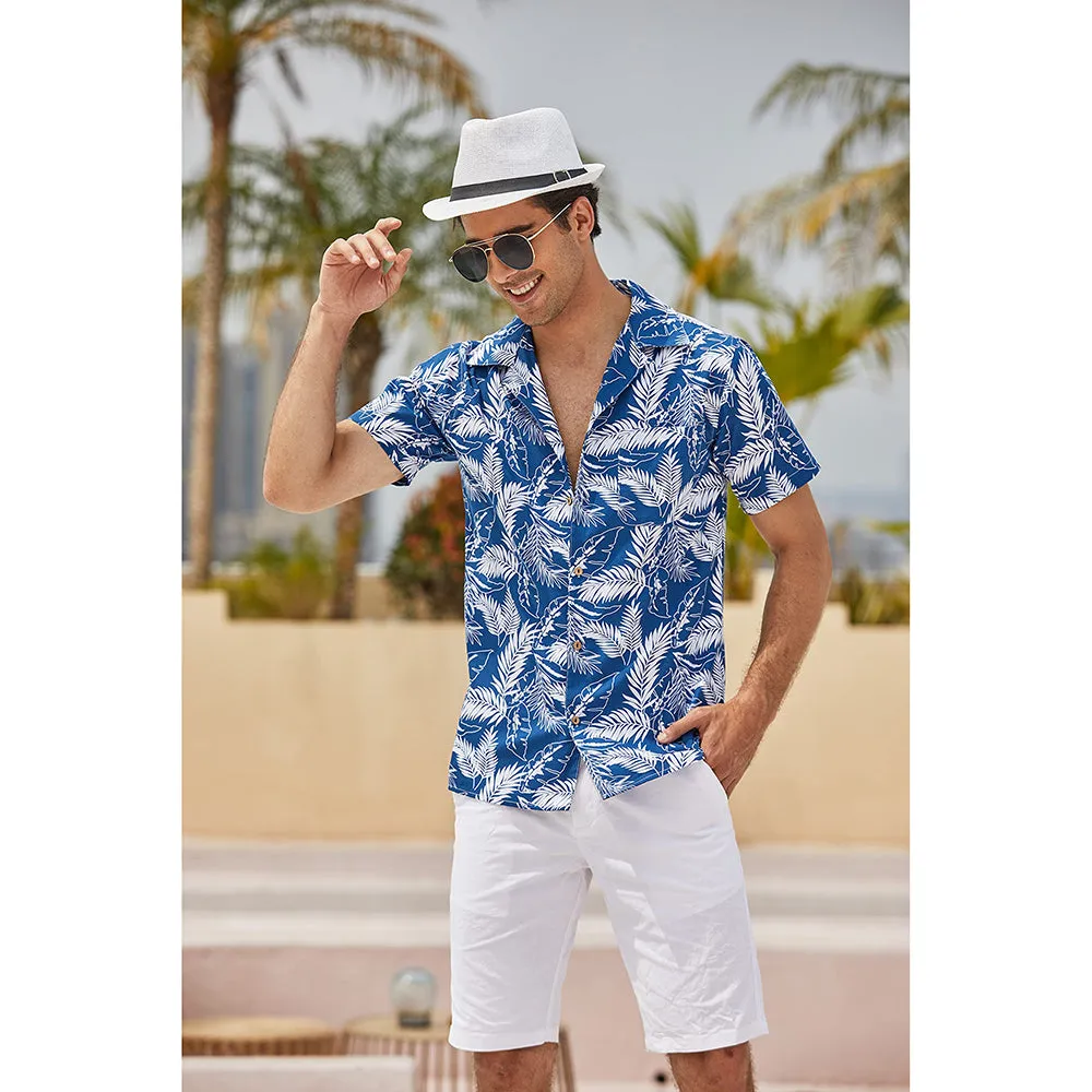 Cotton Linen Tropica Hawaiian Floral Shirts