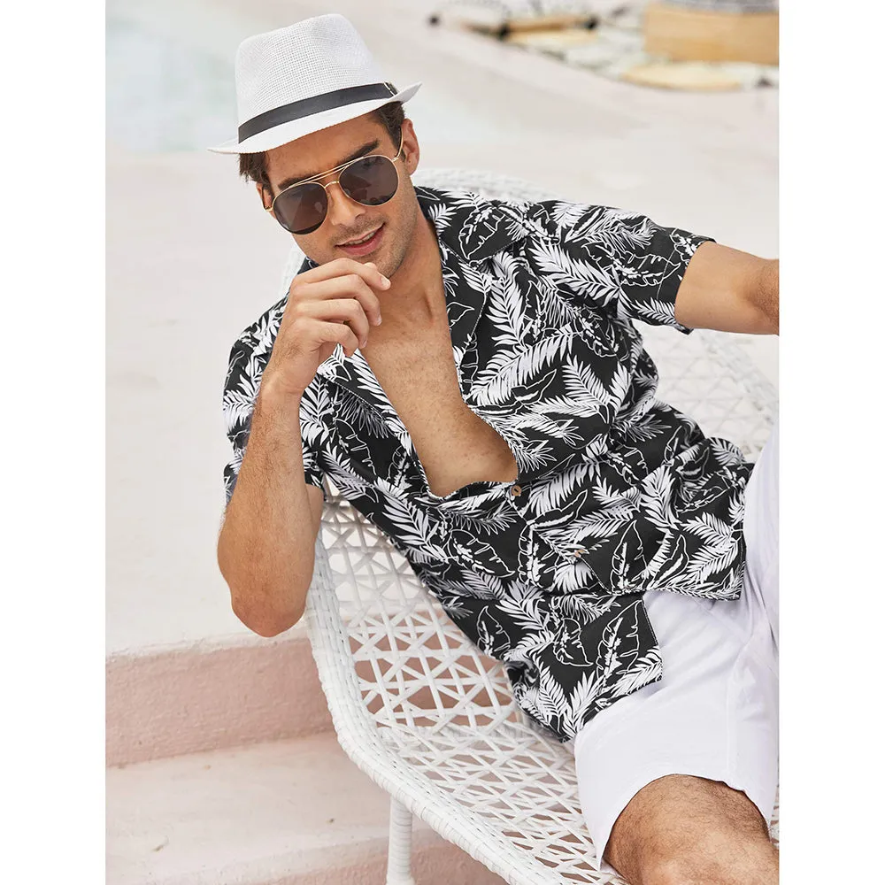 Cotton Linen Tropica Hawaiian Floral Shirts