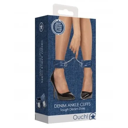 Denim ankle cuffs tough denim style BLUE
