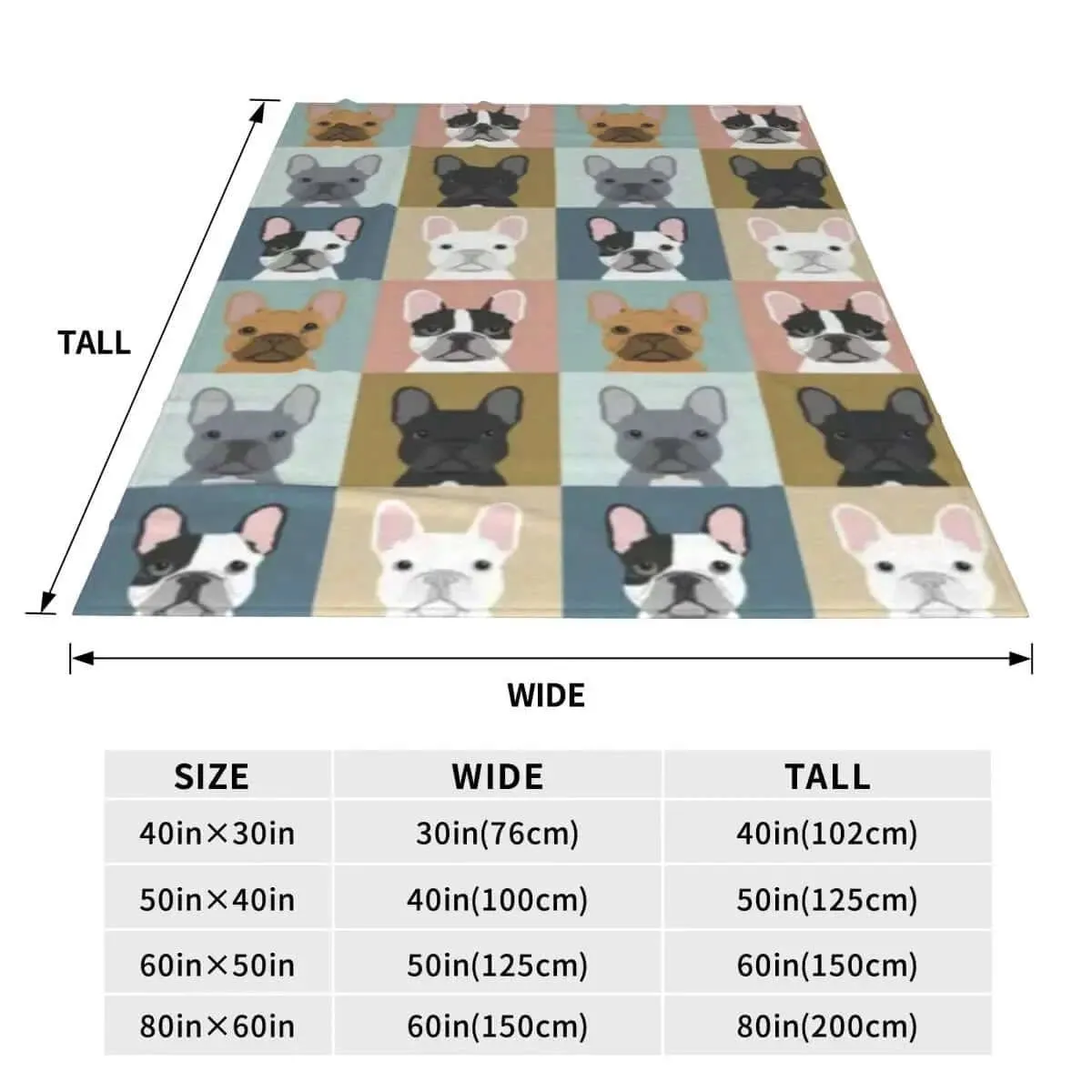French Bulldog Flannel Blanket