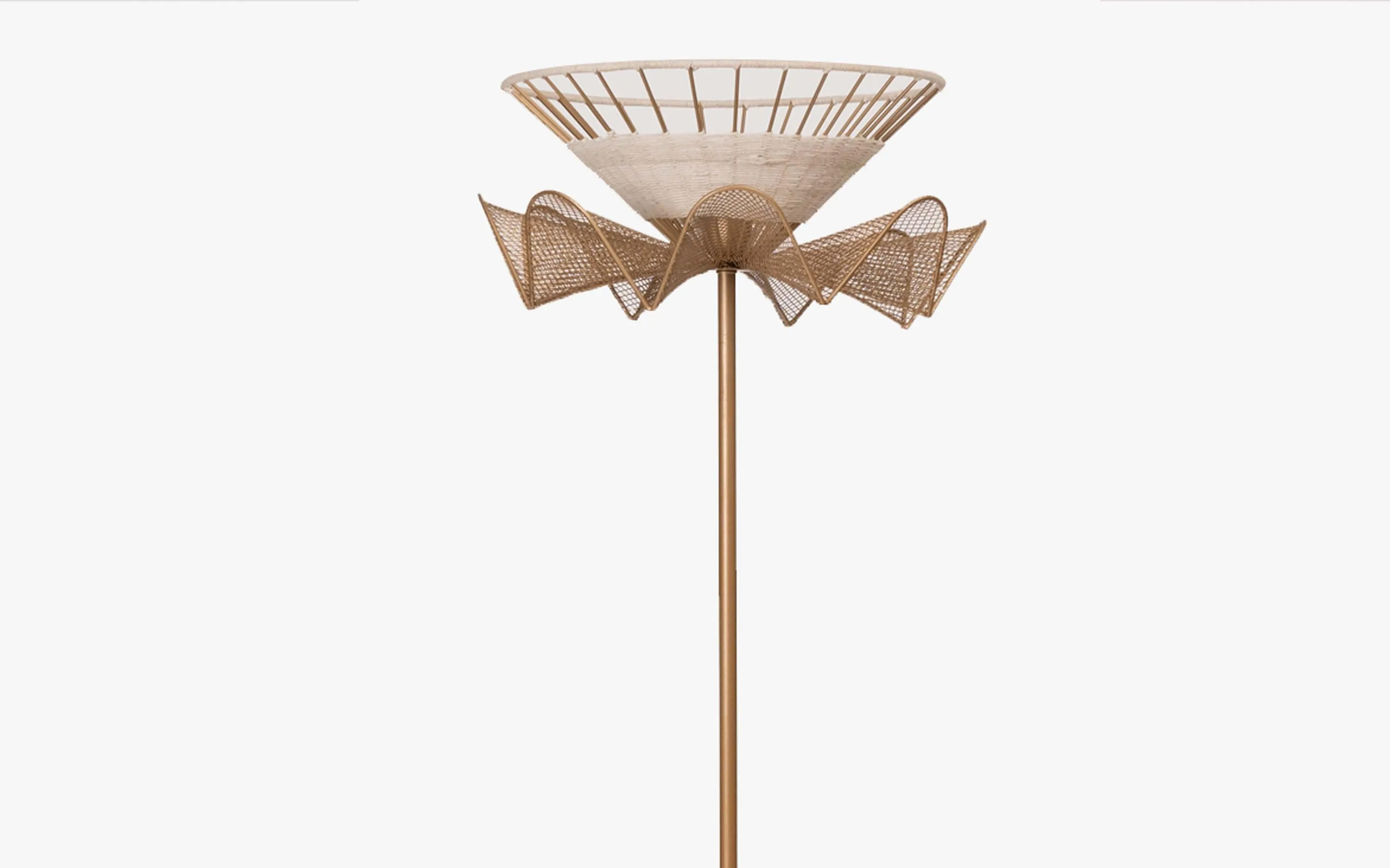 Fucius Luxurious Floor Lamp | Golden Pedestal Corner Lampshade For Living Room & Home Decor