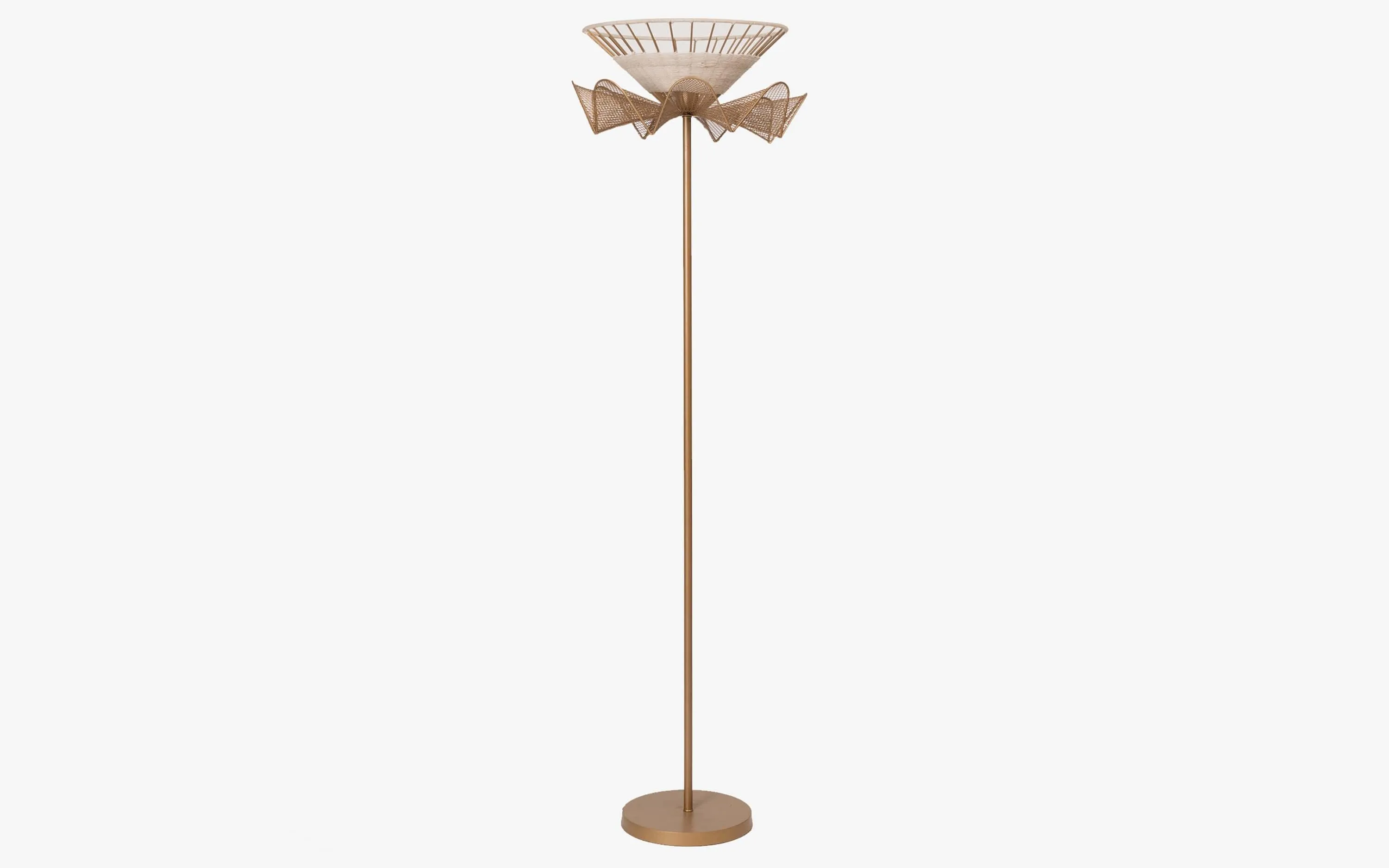 Fucius Luxurious Floor Lamp | Golden Pedestal Corner Lampshade For Living Room & Home Decor