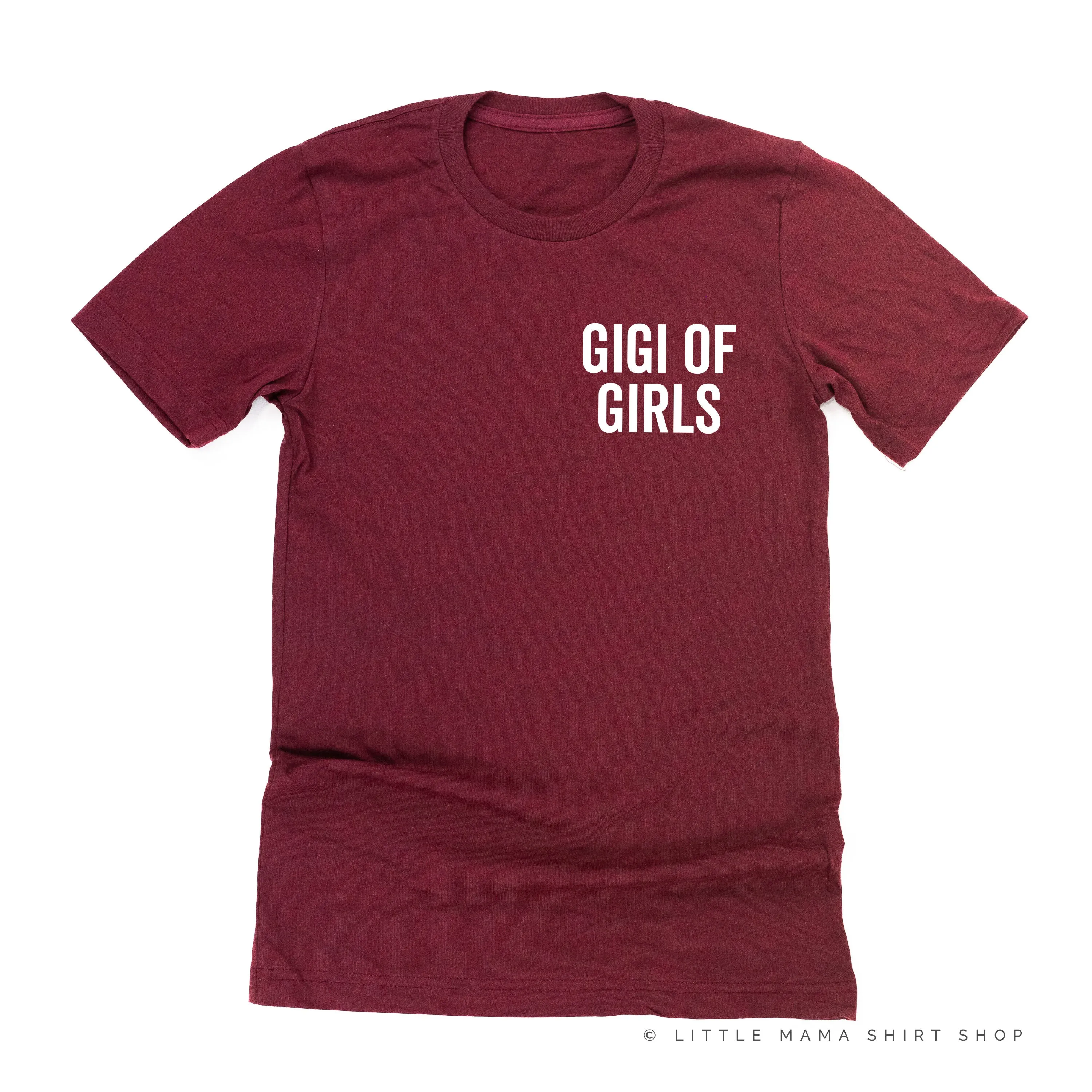 GIGI OF GIRLS - BLOCK FONT POCKET SIZE - Unisex Tee