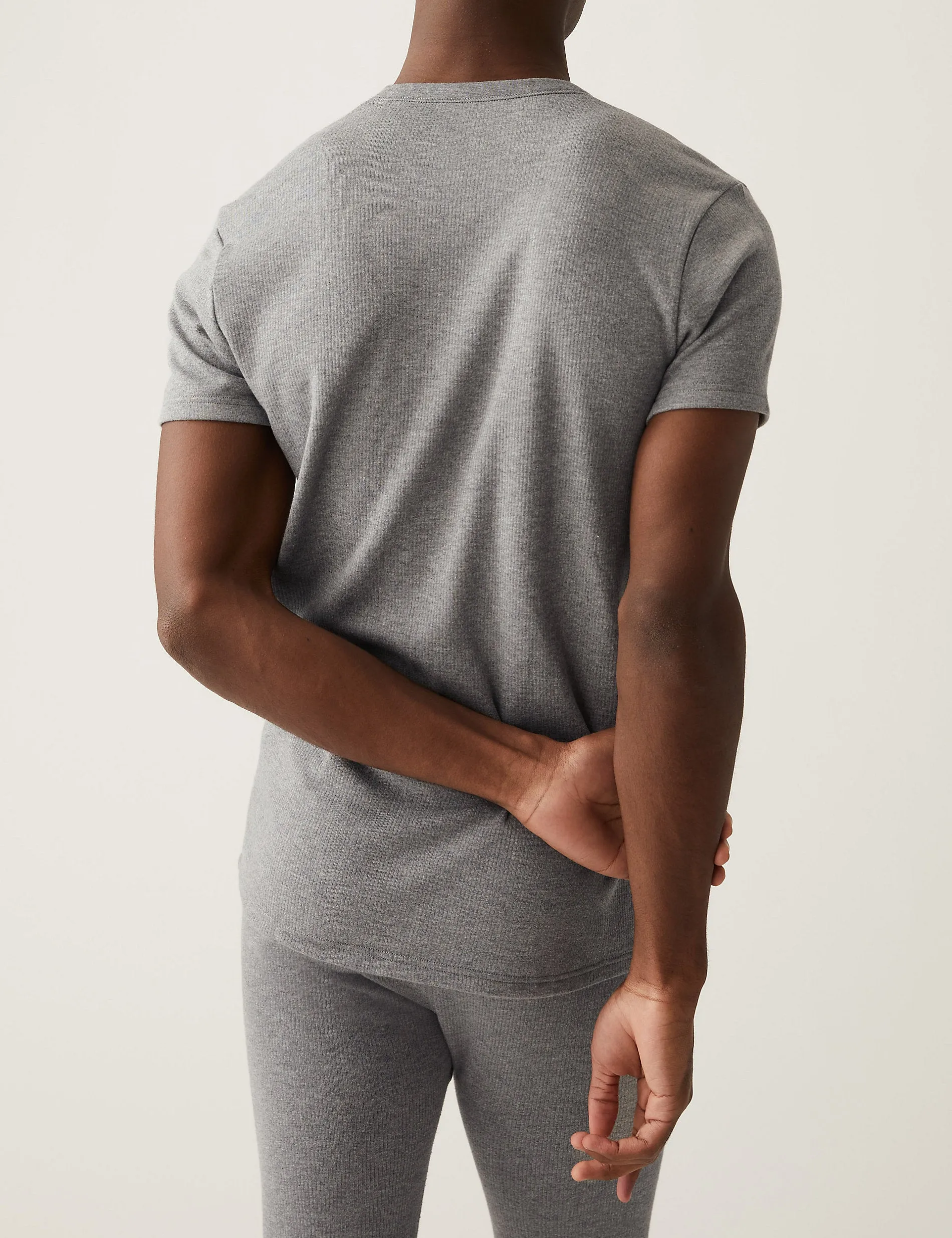Heatgen Marks & Spencer Short Sleeve Medium Thermal T-Shirt, Gray
