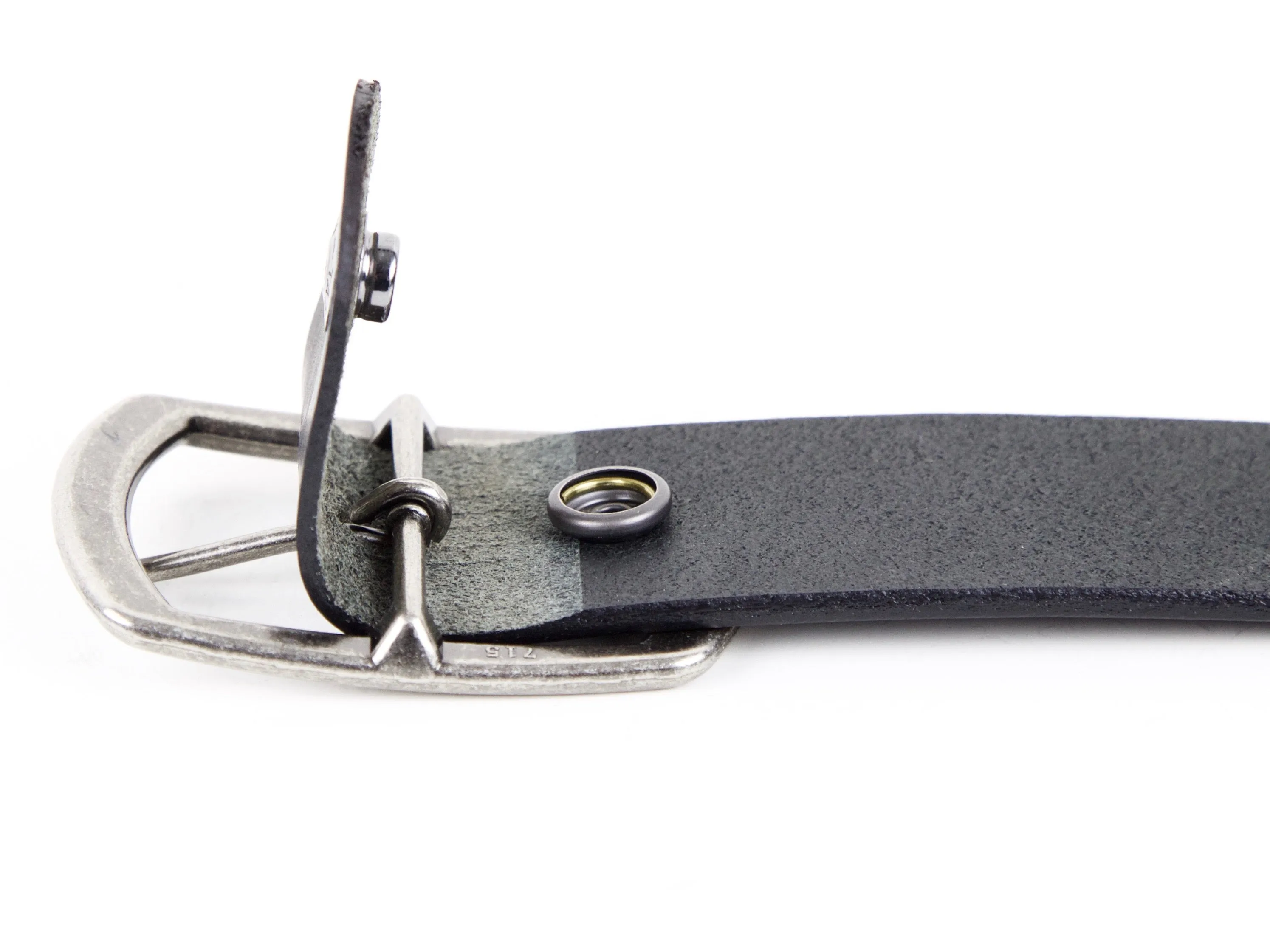 Matte Black Wide Leather Belt