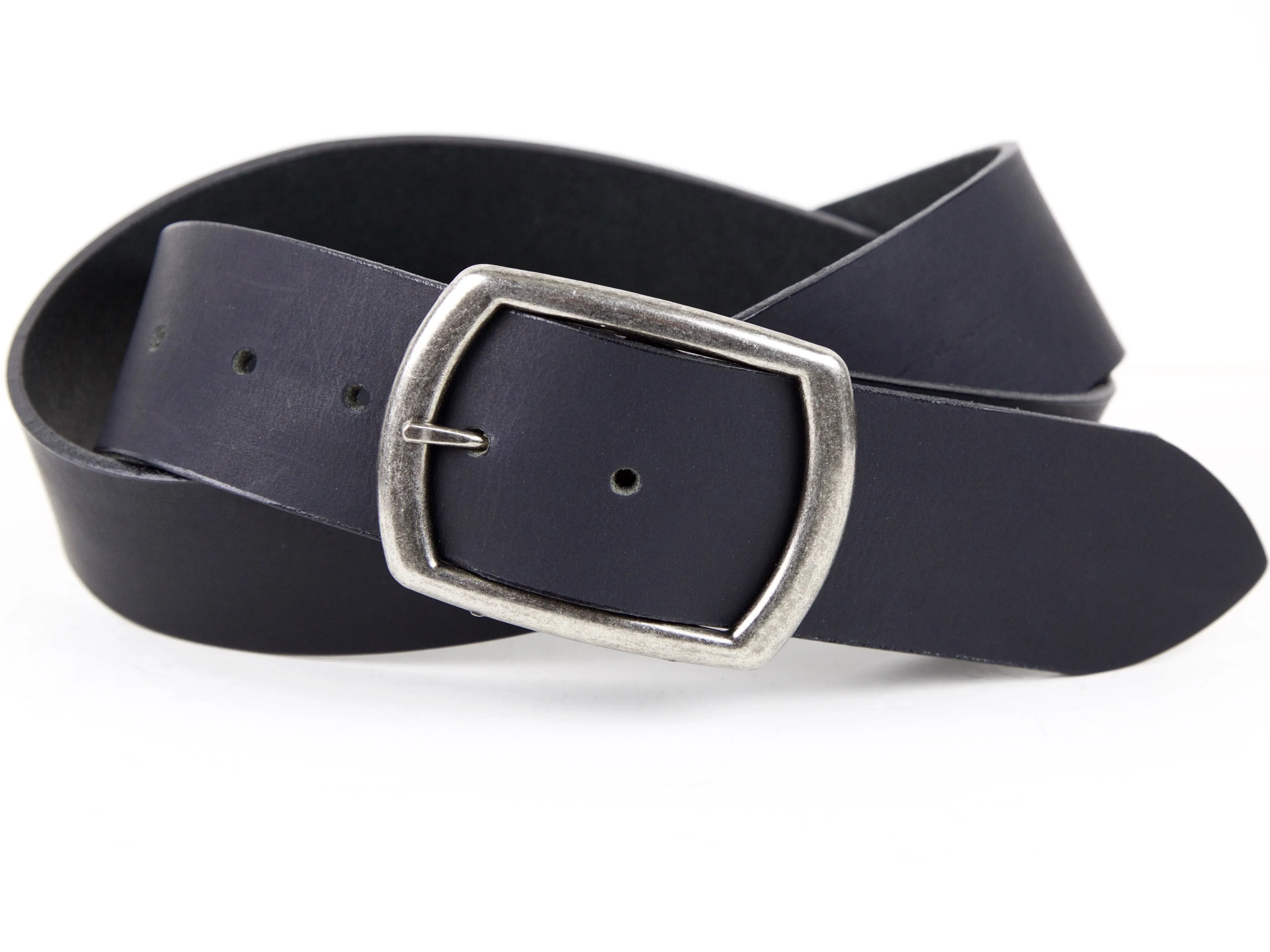 Matte Black Wide Leather Belt
