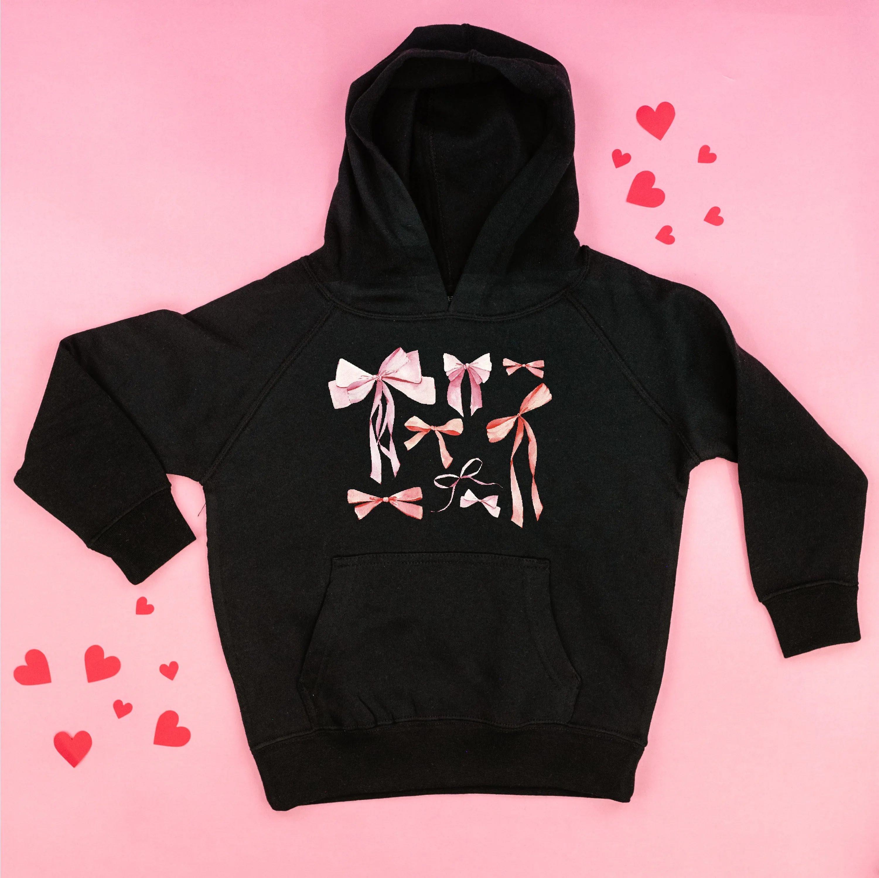 Pink And Red Valentine Bows - Child HOODIE