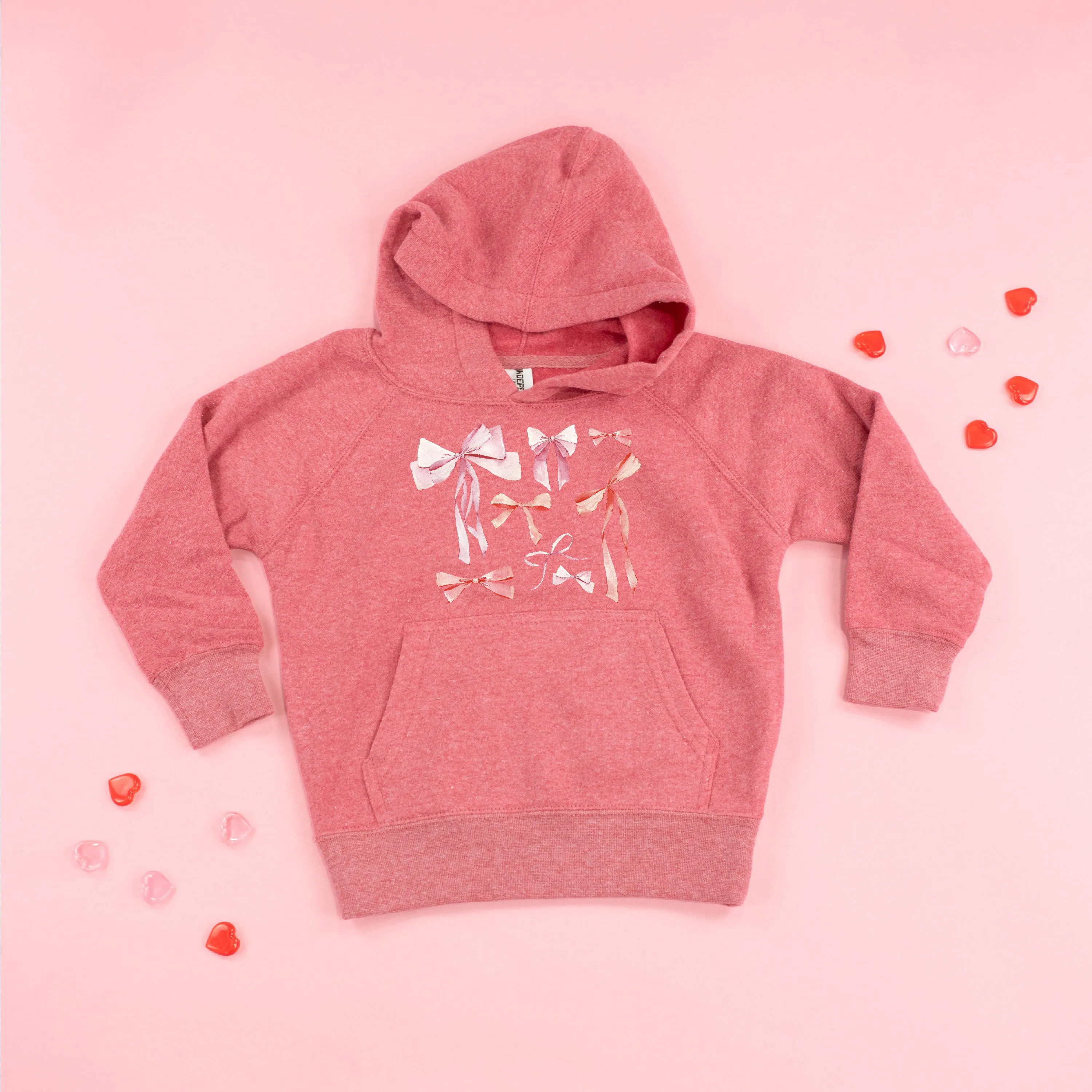 Pink And Red Valentine Bows - Child HOODIE