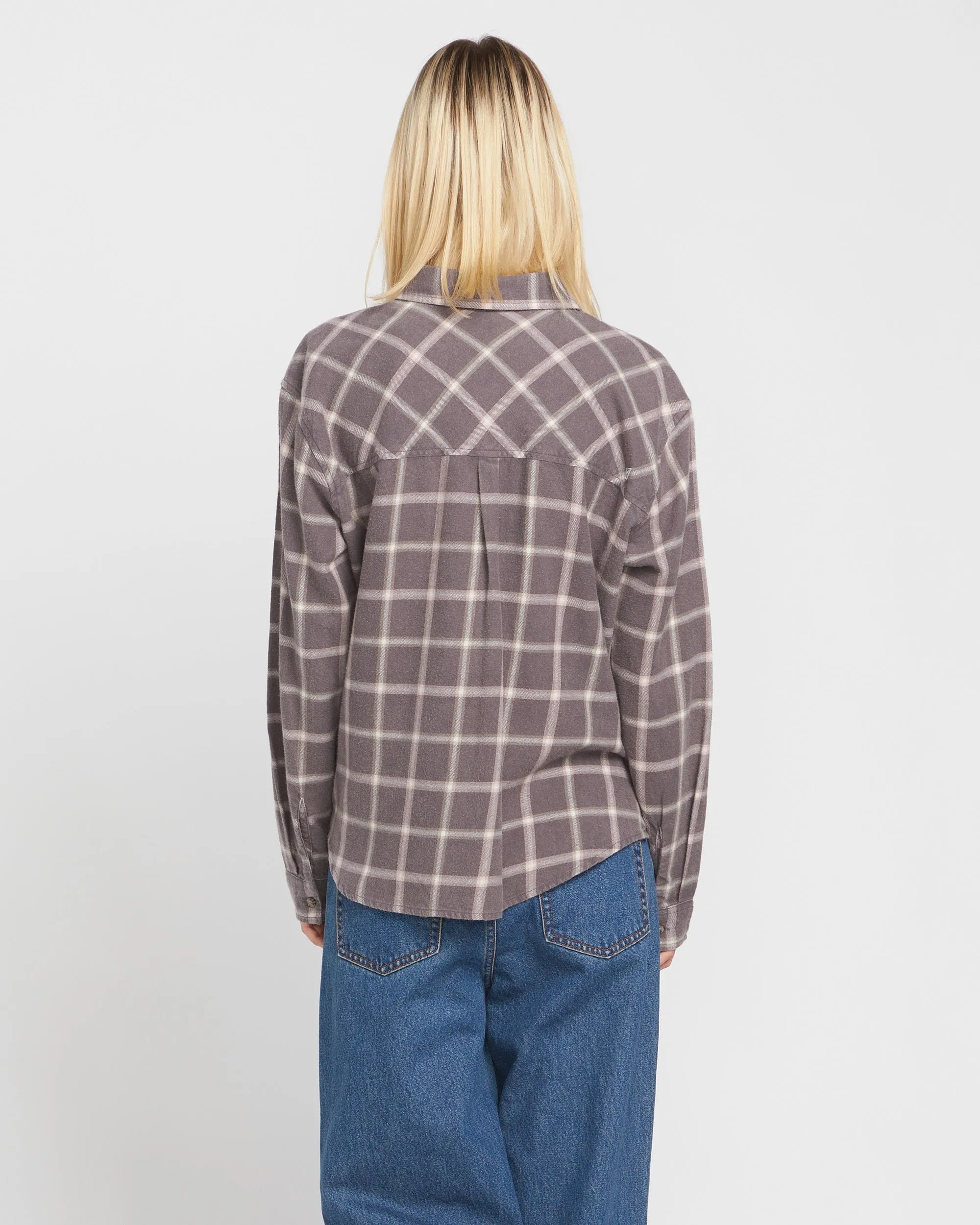 Plaid To Meet U 2 Long Sleeve Shirt - Dark Grey