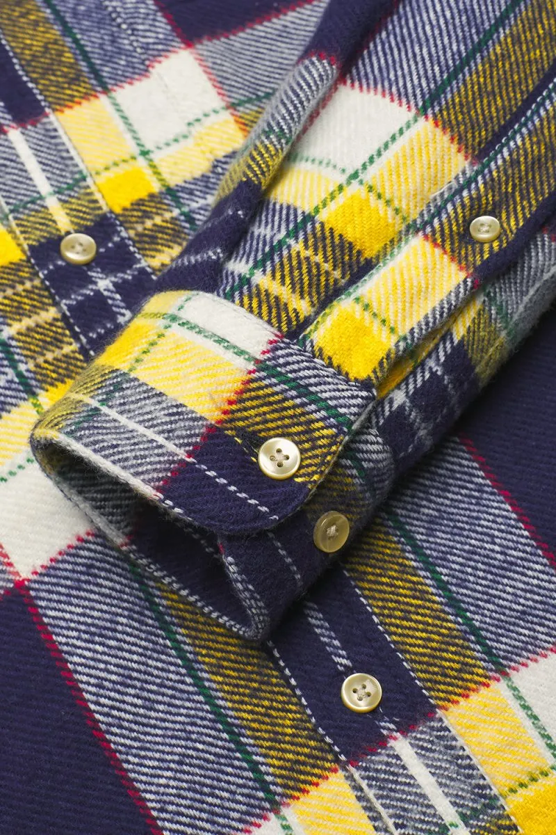 Portuguese Flannel Equi Check ESP Shirt (Blue / White / Yellow)