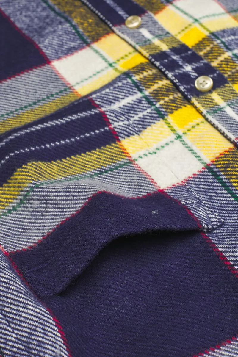Portuguese Flannel Equi Check ESP Shirt (Blue / White / Yellow)