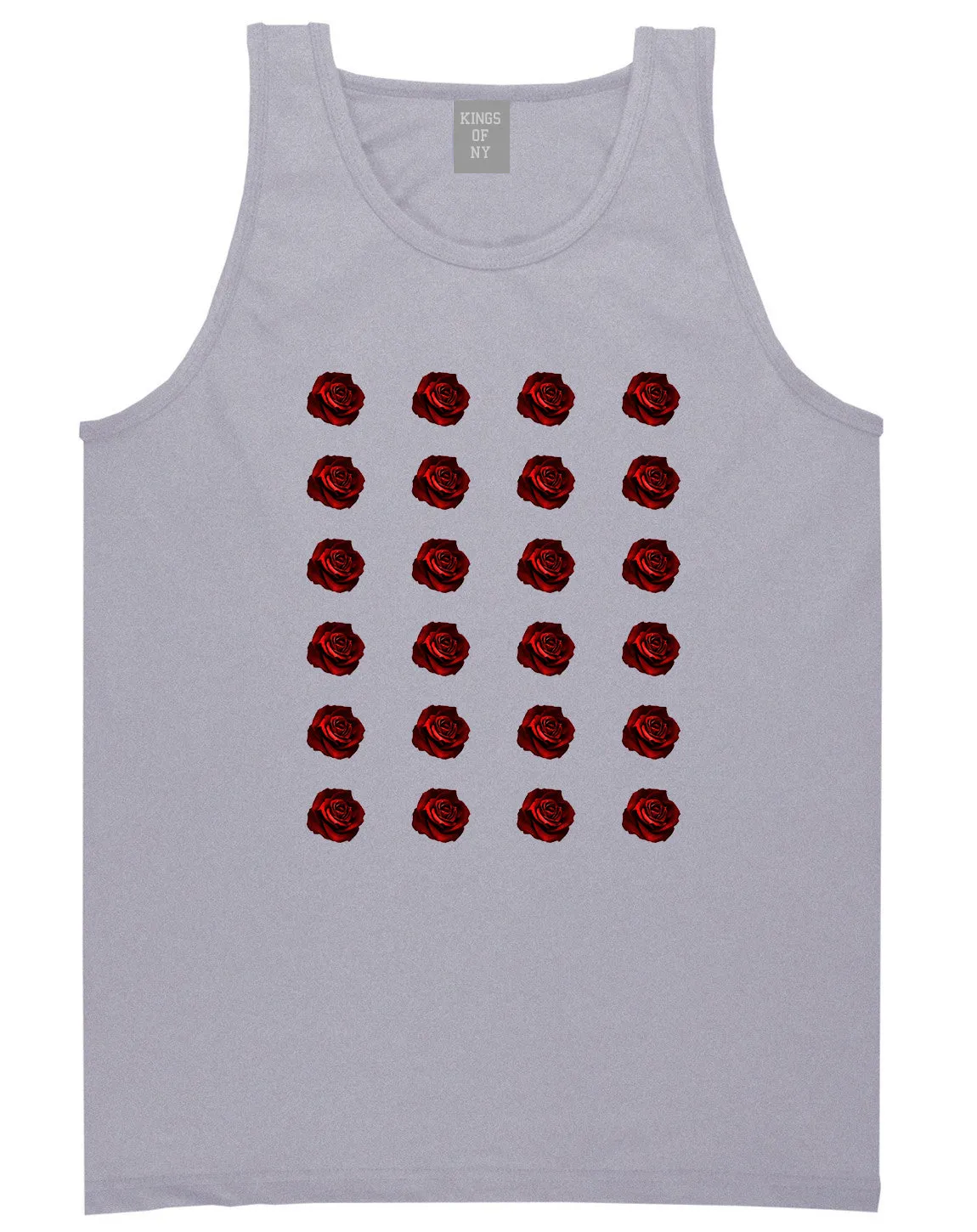 Red Rose Pattern Tank Top Shirt