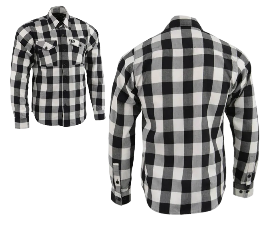 Revolution Gear Plaid Black and White Flannel Shirt