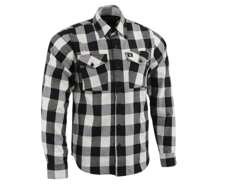 Revolution Gear Plaid Black and White Flannel Shirt