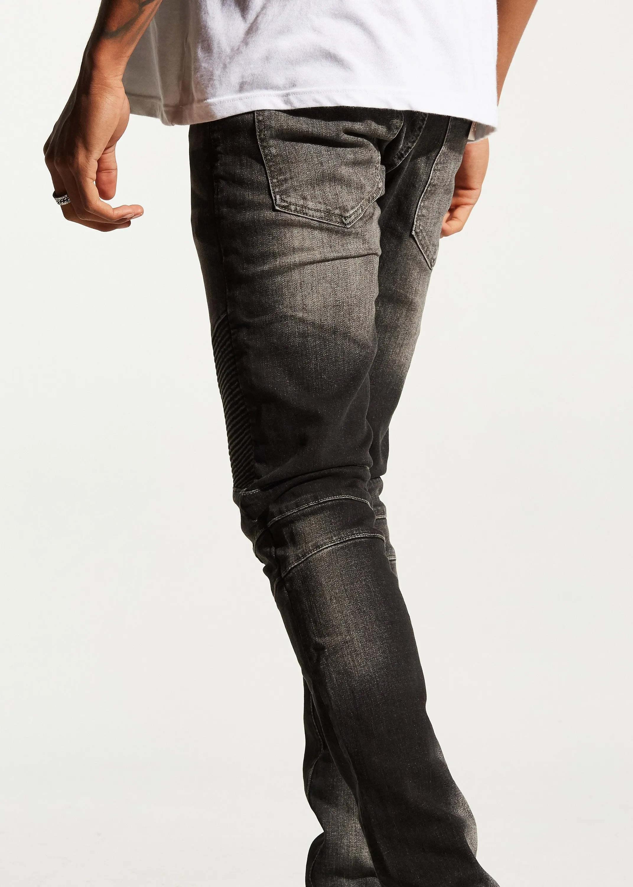 Skywalker Biker Denim (Stone Charcoal)