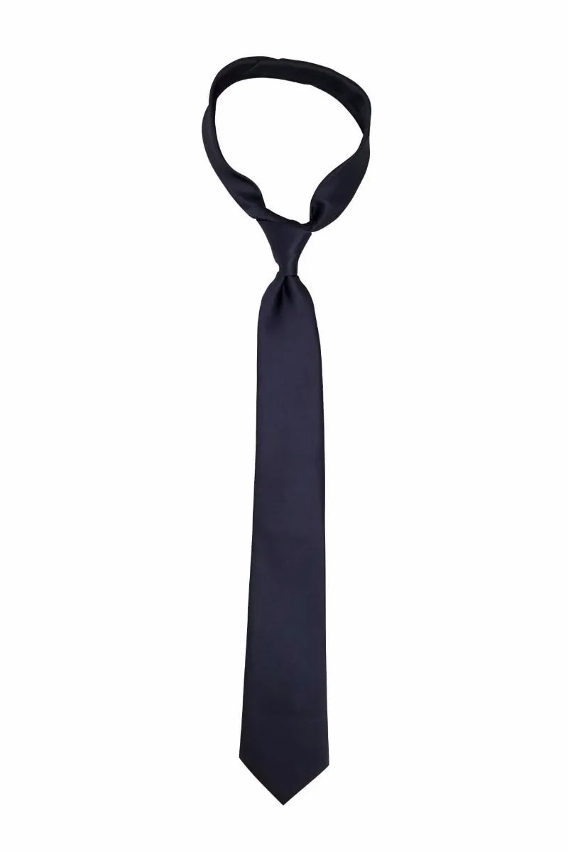 Solid Gun Metal Gray Traditional Tie