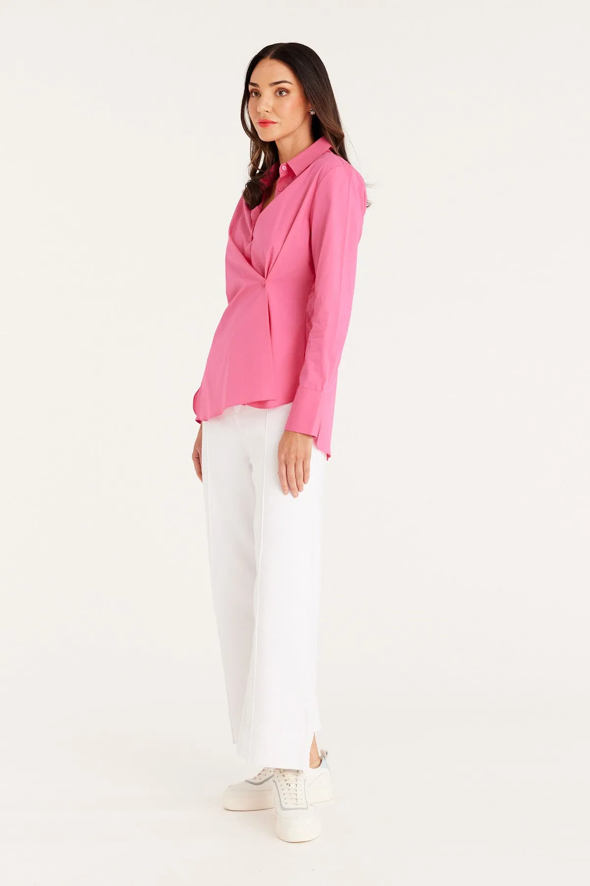Tuck Shirt - Hot Pink