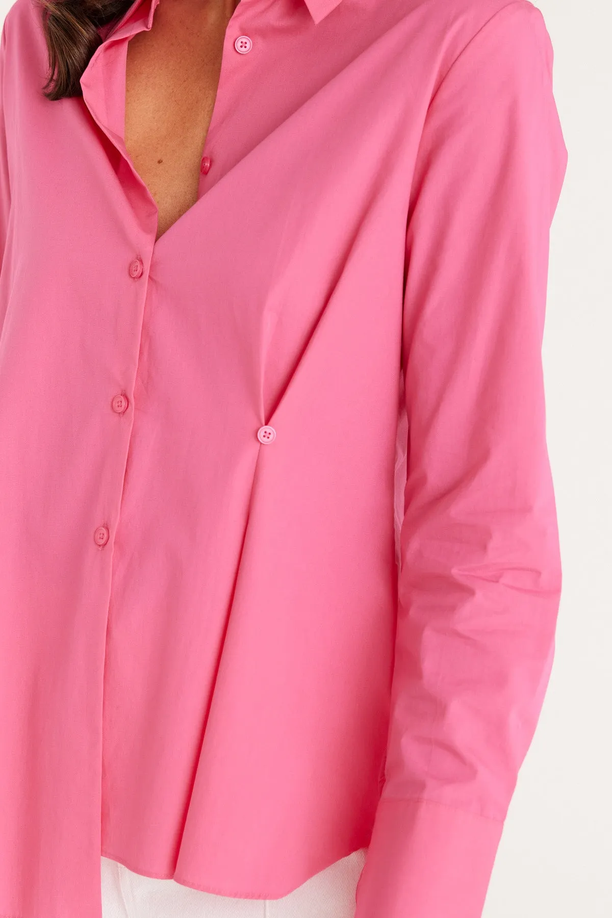Tuck Shirt - Hot Pink
