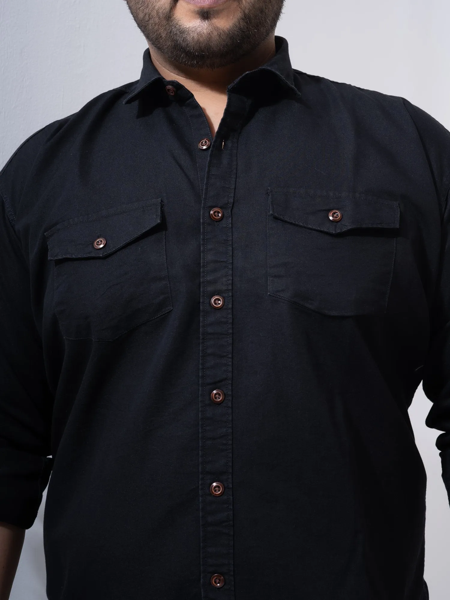 Vintage Denim Cotton Plus Size Shirt
