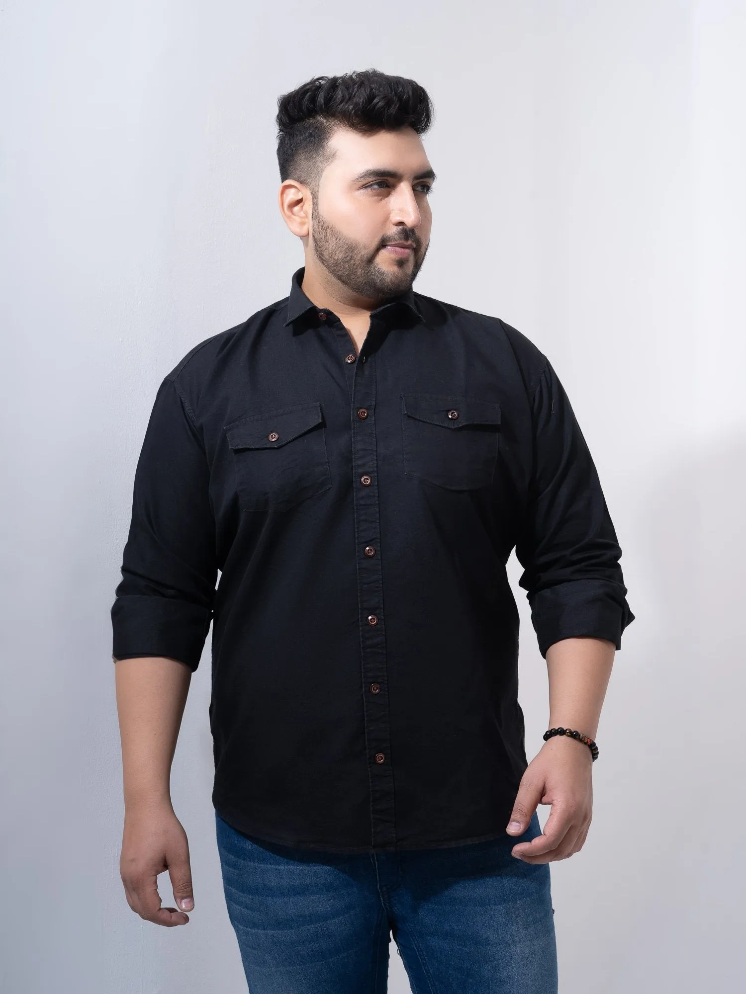 Vintage Denim Cotton Plus Size Shirt