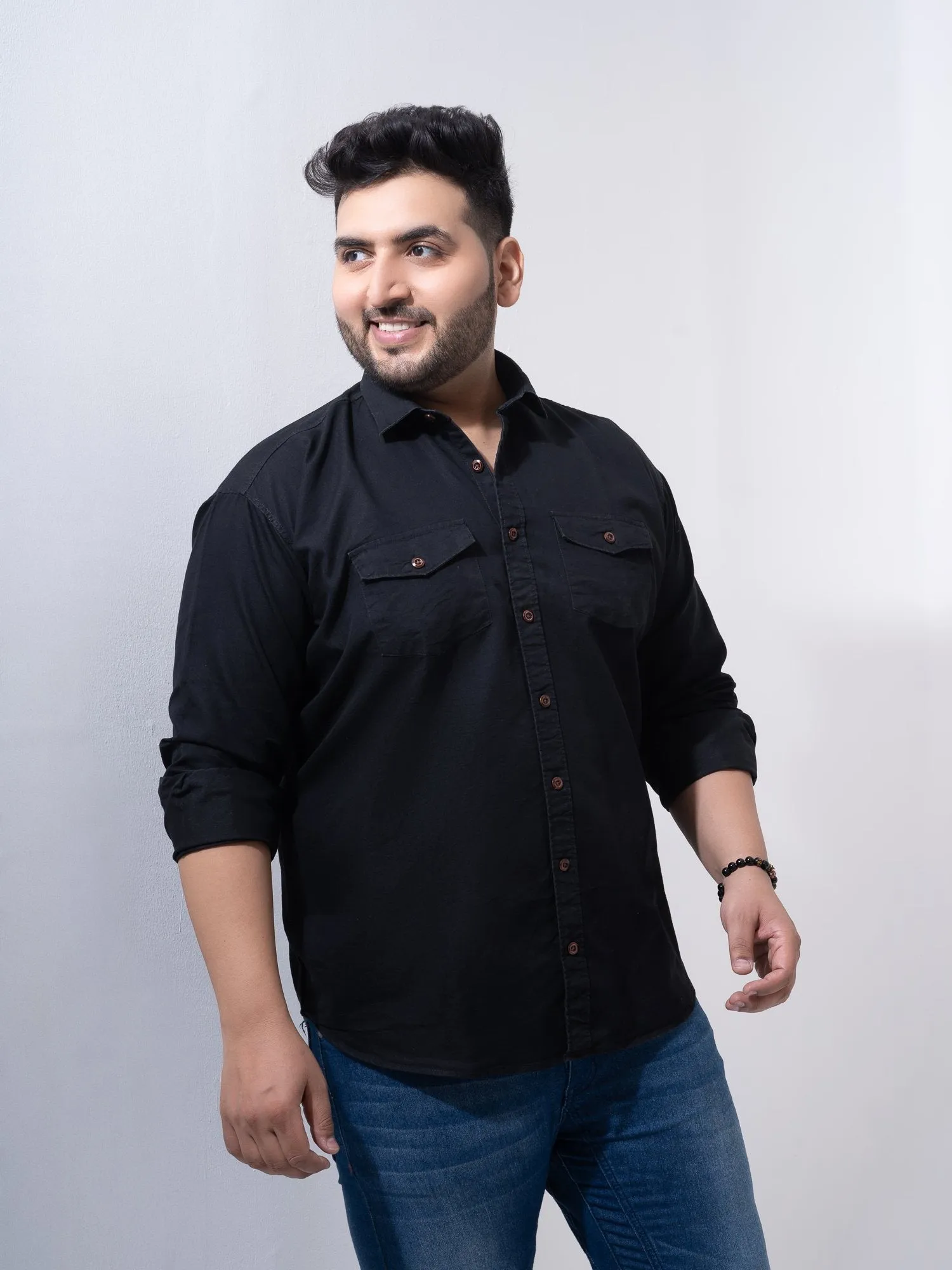Vintage Denim Cotton Plus Size Shirt