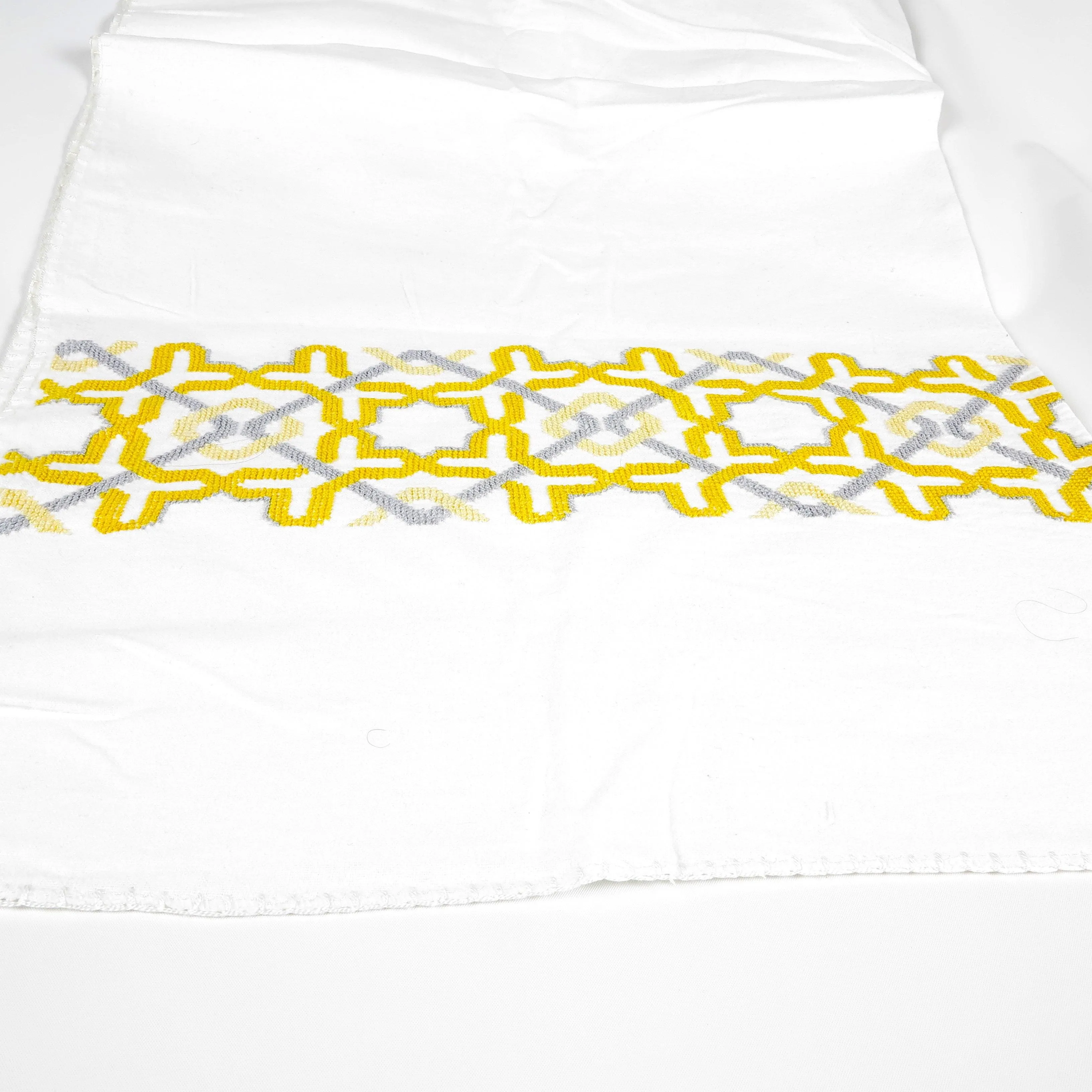 WHITE COTTON BABY BLANKET ALHAMBRA